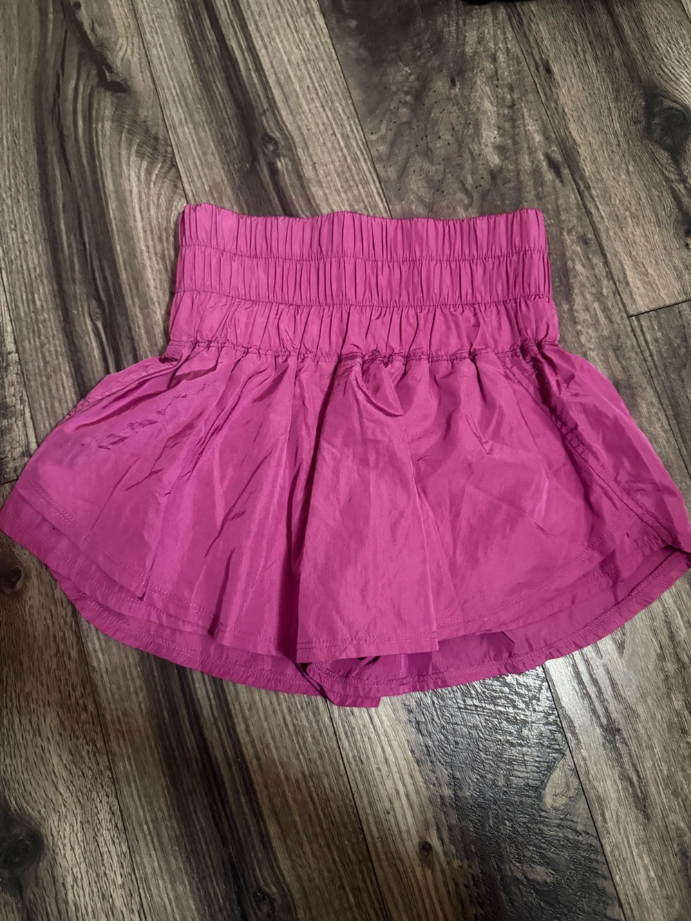 Free people Magenta Ruched Waist shorts